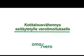 Kotitalousvähennys OmaVerossa – veroilmoitus
